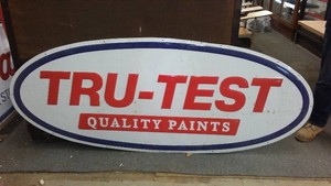 Tru-Test Quality Paints Oval Metal Sign