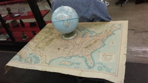 Rand McNally 1966 Map and Political Globe