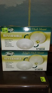 Hunter Flush-Mount Ceiling Lights (2), New in Box