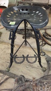 Handcrafted Tractor Seat Stool