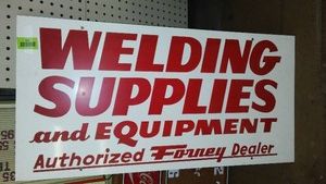 Metal Welding Supplies Double-Sided Sign