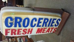 Vintage Lee�s Super Value Grocery Sign