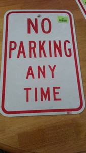 No Parking Any Time Metal Sign