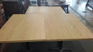 Laminate Tables with Metal Bases (3)