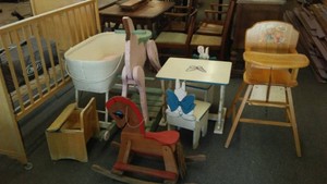 Graco Pack n Play and 1950s Childrens Furniture