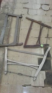 Vintage Metal-Frame BowBuck Saws (3), Two Similar and One Different Style