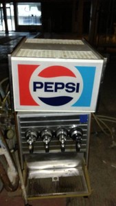 Vintage Pepsi Fountain Dispenser, Beverage Kegs and Cylinders