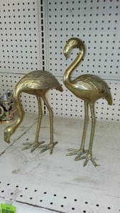 Brass Flamingos (2)