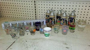 Assorted Vintage Souvenir and Collectible Glassware