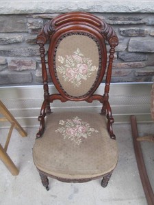 Ornate upholstered chair