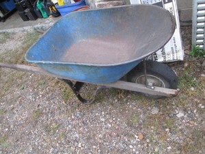 Metal wheelbarrow
