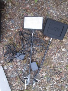 Pair of clamp on solar lights