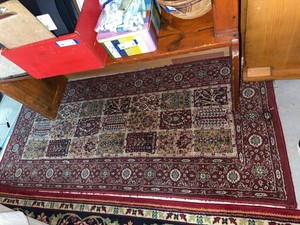 Persian Style Red Accent Area Rug Patchwork Panel Design 68x45