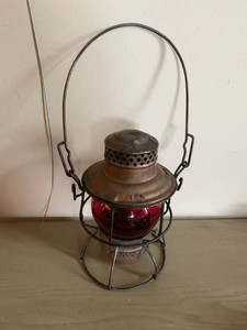 Adlake Kero Railroad Lantern Red Globe Adams & Westlake Vintage
