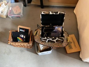 Group Home Decor Storage Baskets Trays Signs Mixed Accessories Lot