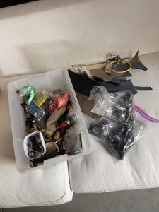 Group of Assorted Sewing Craft Hardware Casters Buckles & Parts