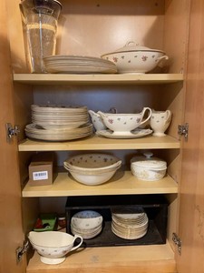 Group Homer Laughlin Georgian Eggshell Rambler Rose China Set