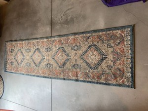 Well Woven Tikal Collection Kata Blue Rust Runner Rug 32x117