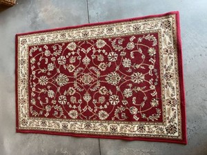 Traditional Red Floral Area Rug 37 x 58 Accent Throw Rug