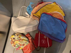 Assorted Tote Bag Group Victorias Secret Fabric Bags Mixed Styles