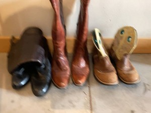 Group of Ariat Justin Leather Boots Riding Western Tall Short