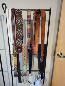 Vintage Mixed Womens Belt Lot Leather Beaded Needlepoint Chain