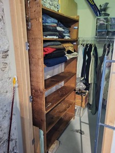Rustic Wooden Bookcase Shelving Unit 40x10x80 Open Storage Shelf