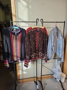 Womens Sweater Cardigan Lot Planet Earth Mac & Jac Christopher Banks