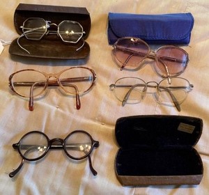 Lot of Assorted Vintage Eyeglasses Sunglasses Frames With Cases