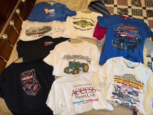 Vintage Graphic T-Shirt Lot Casino Car Event Deer Tractor Mixed Sizes