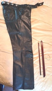 J. Hale Collection Genuine Leather Pants Size 32 w Concho Belt