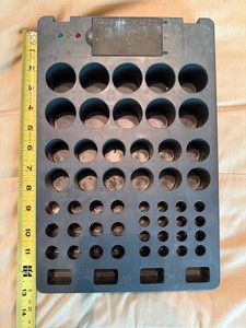 Battery Organizer Storage Tray With Built-In Tester Holds Mixed Sizes