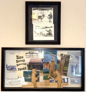 Pair of Framed Embarrass Minnesota Folk Art Wall Decor Displays