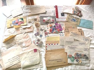Vintage Worldwide Stamp Collector Envelope Lot Foreign & US Covers