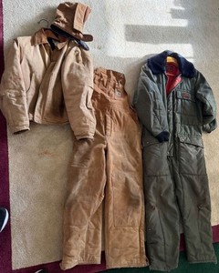 Carhartt Workwear Jacket Bibs Hood & Walls Insulated Coveralls Lot
