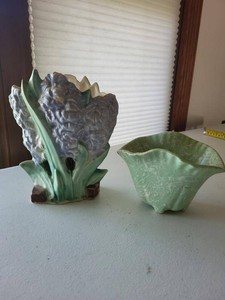 Vintage Art Pottery Planters Shawnee USA & Floral McCoy Style