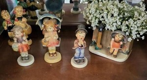 Goebel Hummel Style Figurine Collection with April Shower Planter