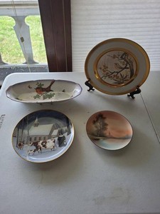 Lot of Assorted Decorative Collector Plates & Dish Noritake Chokin