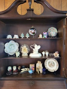 Vintage Decorative Porcelain & Glass Shelf Lot Joe St Clair Booths
