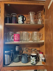 Assorted Drinkware Lot Glass Beer Mugs Stemware Travel Mugs Pottery