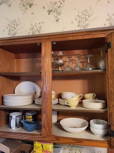 Vintage Floral Dinnerware & Stemware Mixed Kitchenware Lot