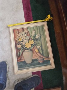 Framed Wall Art Lot Floral Still Life and Seashell Decor Pictures