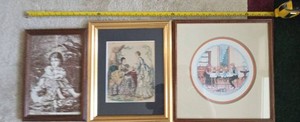Vintage Framed Decorative Prints Wall Art Assorted Traditional Scenes