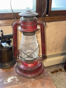 Vintage Dietz No. 8 Air Pilot Lantern & Brass Blow Torch Lot