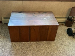 Rustic Wooden Storage Chest Trunk Blanket Box Lift Top 36 x 22