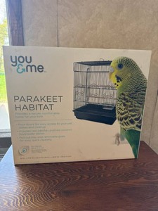 You & Me Parakeet Habitat Bird Cage 16.5 x 11.8 x 22 In Boxed