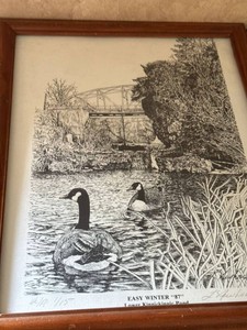 Easy Winter 87 Lower Kinnickinnic Pond Framed Artist Proof Print
