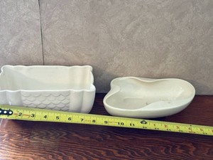 Vintage Art Pottery Planters & Covered Ironstone Sugar Bowl Lot