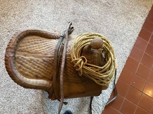 Vintage Youth Western Leather Saddle With Rope Pony Size