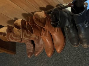 Lot of Tony Lama Western Boots & Georgia Engineer Boots Leather